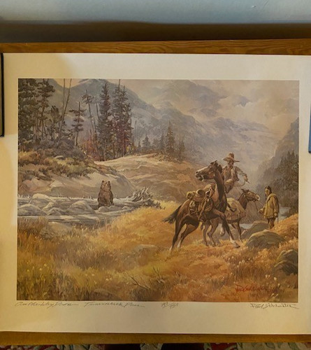 Signed numbered lithograph - numbered,