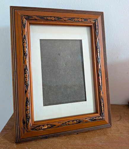 Vintage carved wooden picture - vintage,