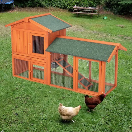 Garden wood chicken coop house - garden,