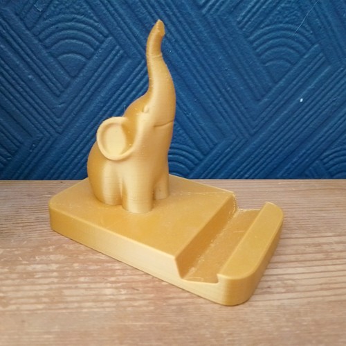 Printed gold elephant - gold,