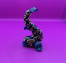 Lenox Koi Fish Figurine – Cobalt Blue & 24K Gold – 2003 – 8cm Tall
