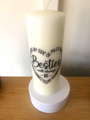 White round pillar candle wax - round,