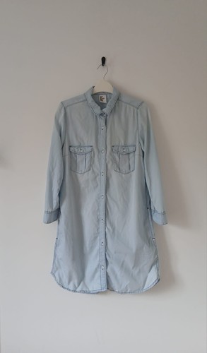 Denim look shirt dress - denim-look,