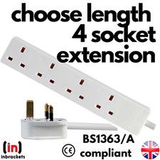 4 way Mains Extension Lead