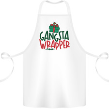 Gangsta Wrapper Funny Christmas Present Cotton Apron 100% Organic