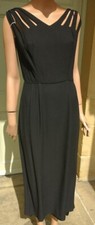 Vintage 1960s BLANES of London black maxi/prom dress/evening gown UK size 8-10