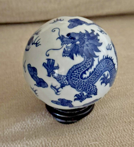 Rare large blue - blue, white