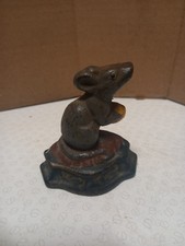 Vintage Cast Iron Field Mouse Door Stop/Wedge.