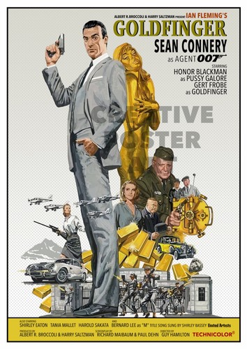 Goldfinger poster james bond - goldfinger, |
