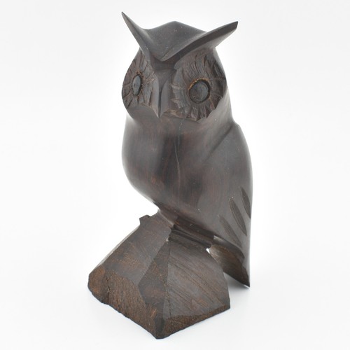 Vtg hand carved hardwood - hand-carved,