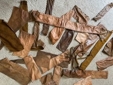 1kg Reclaimed Genuine Leather Offcuts 2mm Thick Craft Upholstery Patchwork