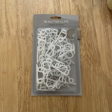 50 Gutter Hanging Hooks Gutter Clips for Xmas String Lights Outdoor LED Lights