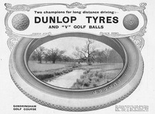 DUNLOP TYRES and V GOLF BALLS