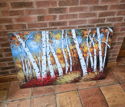 Hand painted original forest - hand,