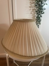 Vintage White Large Silk Shade