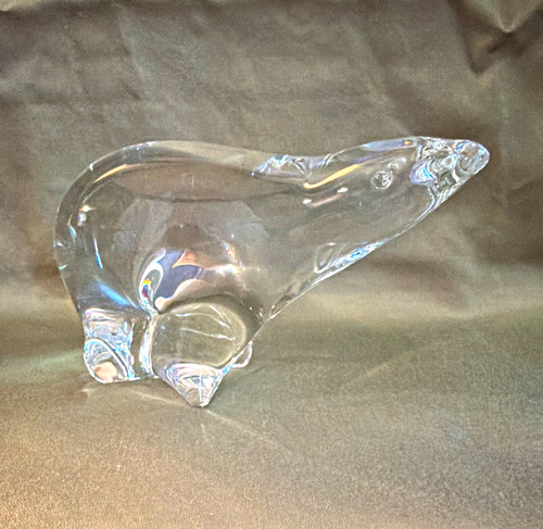 Malerås clear art glass bear - malerås,