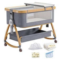 Baby Bedside Crib Sleeper Bassinet Height-adjustable Infant Newborn Cot Bed ‎