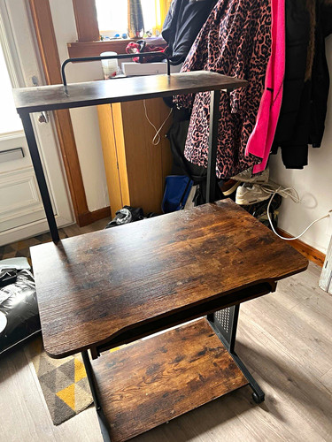 Mobile computer desk brown - computer,