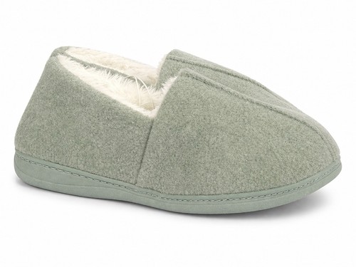 Green felt slippers - tu,