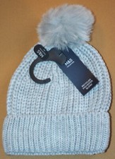 M&S LADIES CHUNKY KNIT BOBBLE
