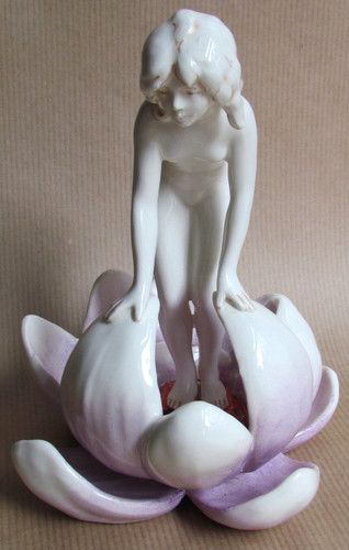 Czech art deco figurine - art, girl