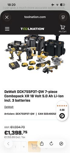 Dewalt 18v brushless - 18v, 7