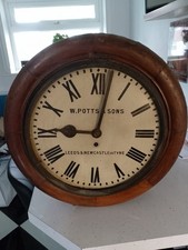 Antique W. Potts & Sons Double Sided Single Fusee Clock