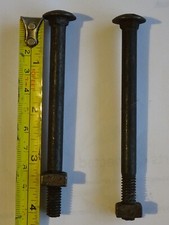 VINTAGE COACH BOLTS - Imperial (BSW)  1/4" x 4", square nuts. 2 off