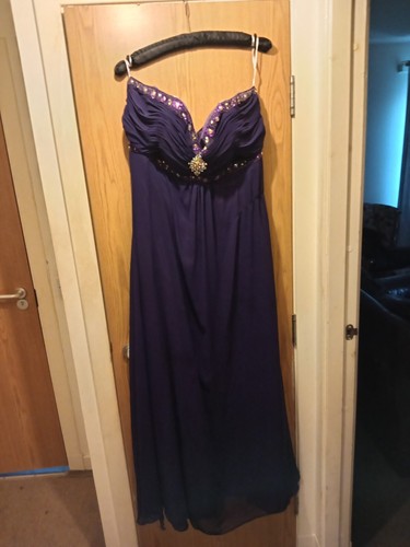 Long purple evening party - party, ball