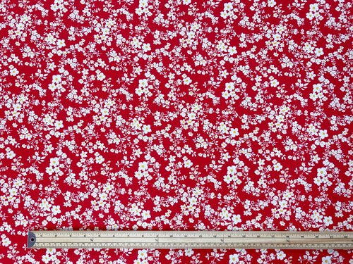 Floral cotton poplin fabric - cotton,