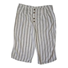 George Cream Linen Striped