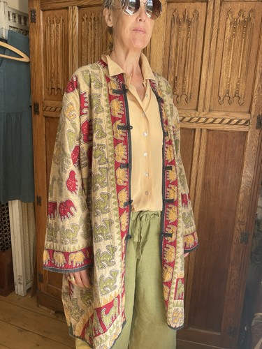Vintage quilted indian jacket - quilted,