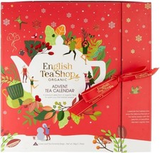 English Tea Shop Organic Tea Book Red Advent Calendar - 24 Tea Bag Sachets | 24