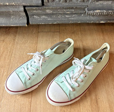 Vty Flat Sole Trainers Pumps In Turquoise Shoes EU 42 With White Sole Great Cond