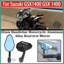 LOGO GSX1400 CNC Handle Bar End Mirrors Rearview For Suzuki GSX1400 GSX 1400 New
