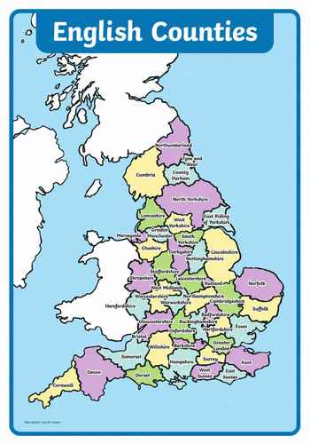 Laminated english counties - english,