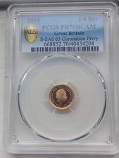 2018 ELIZABETH 11 GOLD QUARTER SOVEREIGN PCGS PR70DCAM