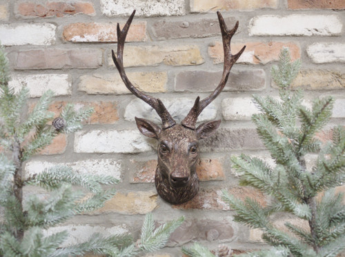 Wall mounted stag head deer - head,