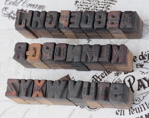 Alphabet letterpress - a-z,