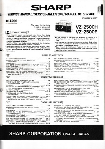Service manual for sharp - service,