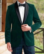 Dark Green Velvet Jacket for