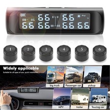Wireless Car TPMS Tyre Pressure Monitoring System Solar for 4 / 6 Wheel Sensors