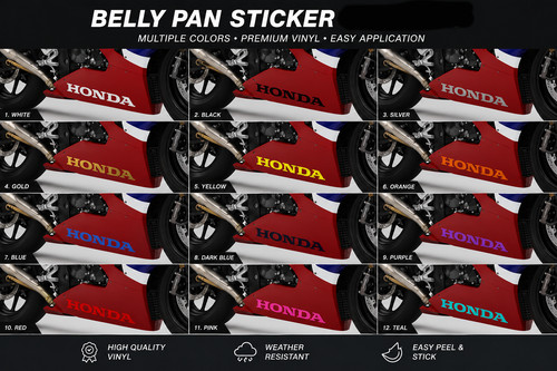 Honda belly pan stickers - 2x,