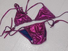 Tiny purple metallic halter