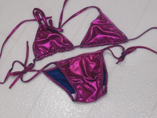 Tiny metallic purple halter
