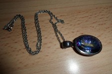 Vintage Sterling Silver 925 Necklace & Mystic Topaz Gemstone Pendant