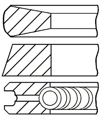 Piston ring kit for fiat - fiat, iveco