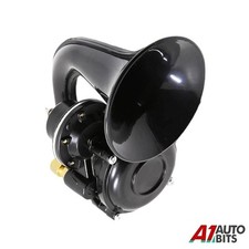 12v 24v Black Air Horn 130db