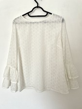 Tu Ladies White Blouse UK 14 Premium Collection Womens 