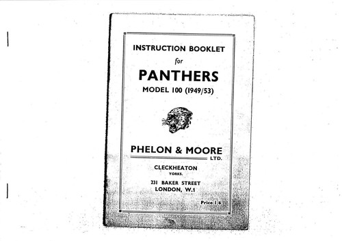 Panther model 100 - panther, (1949-53)
